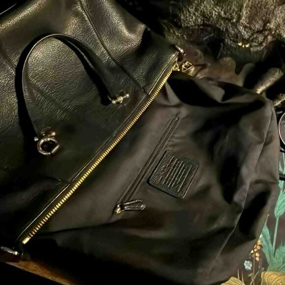 Coach Primrose Pebble Satchel Bag Leather Black Crossbody - See pics! - Picture 8 of 16